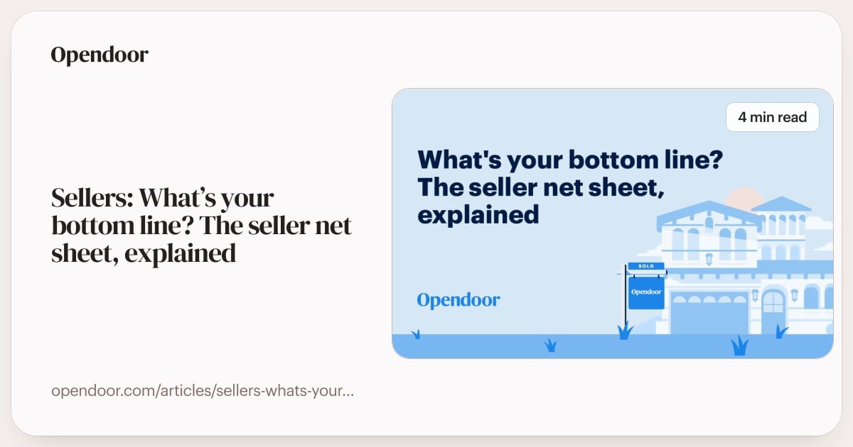 Sellers: What’s your bottom line? The seller net sheet, explained ...